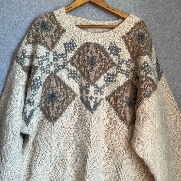 Just One Earth Sweater Mens Large Wool Blend - Picture 2 of 8